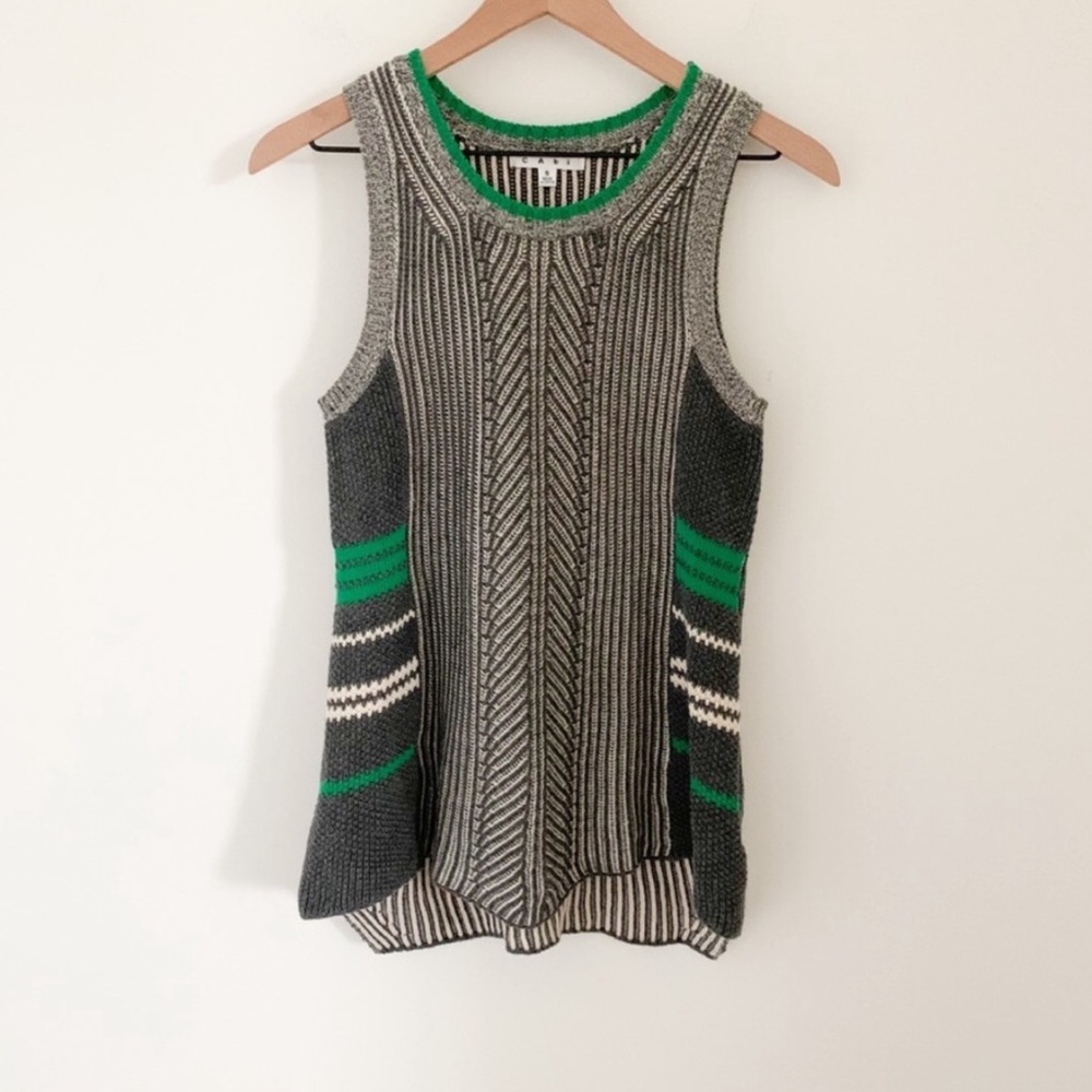 NWOT CAbi Super Soft Marled Knit Top Small Great Layering Vest